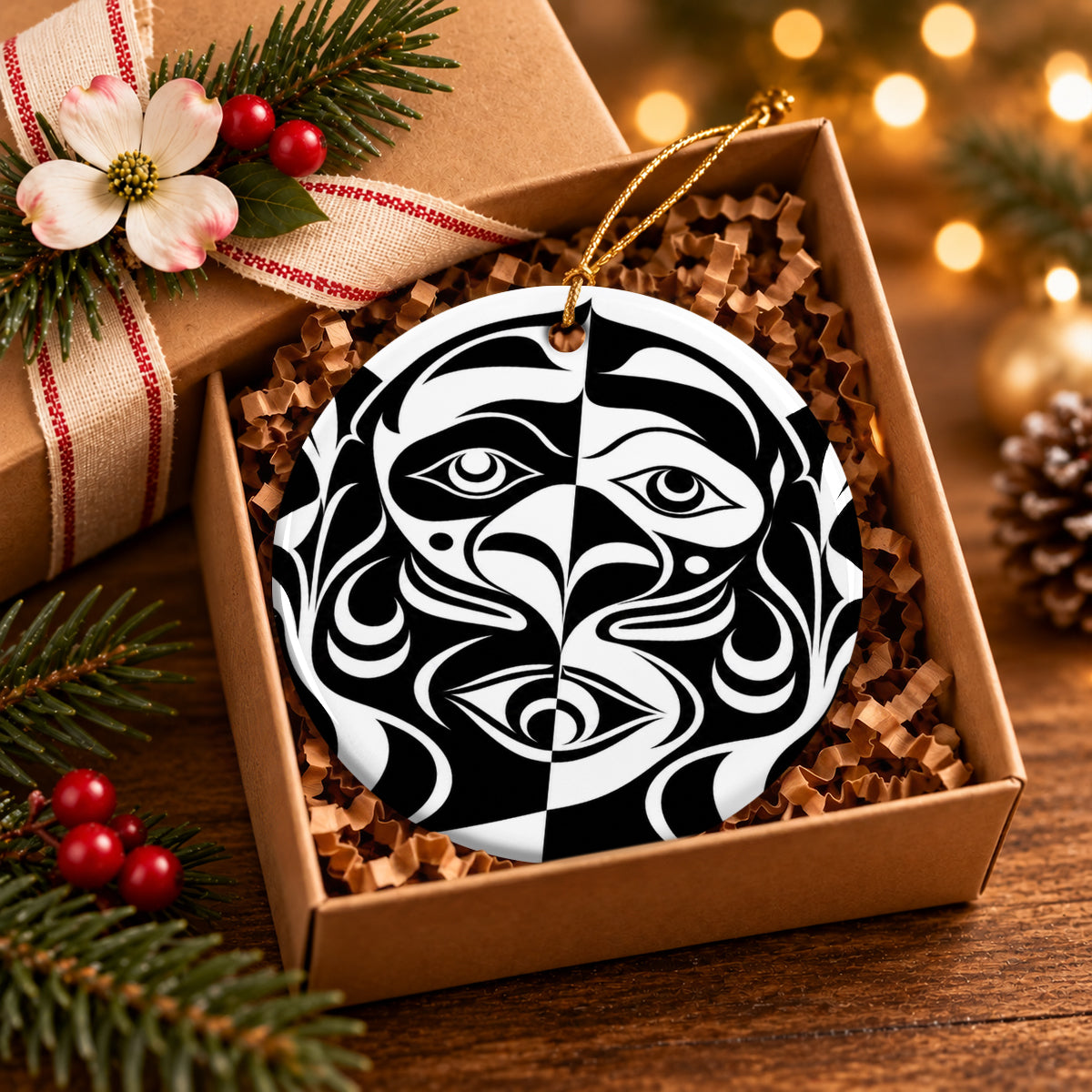 Ancient Totem Vision Ceramic Ornament