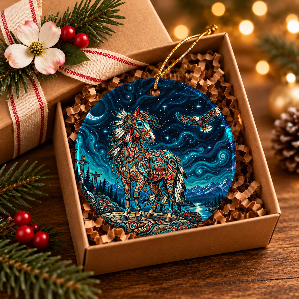 Moonlit Horse Legacy Ceramic Ornament