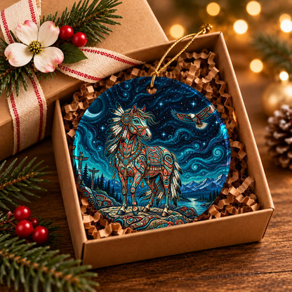 Moonlit Horse Legacy Ceramic Ornament