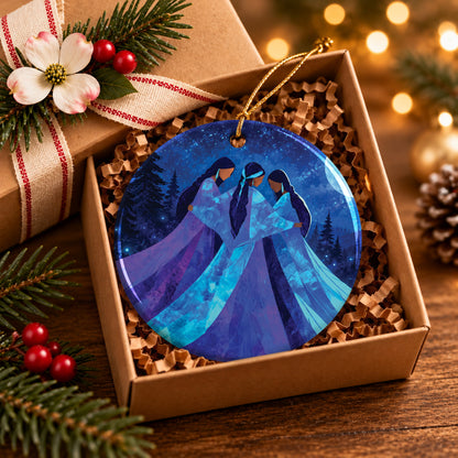 Sisters of the Moon Spirit Ceramic Ornament