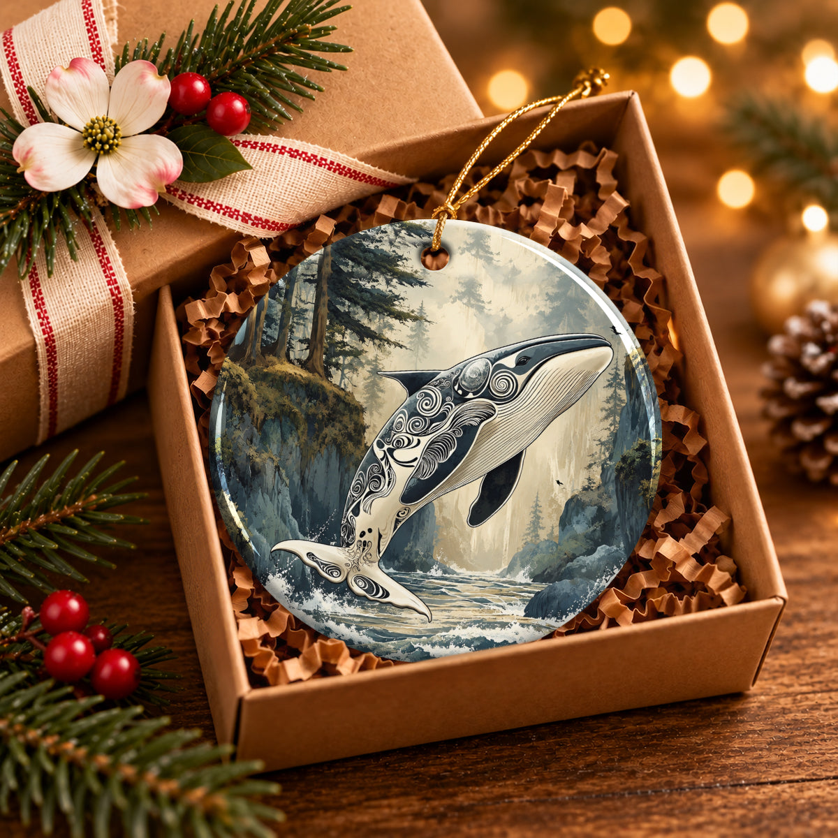 Orca Ocean Majesty Ceramic Ornament