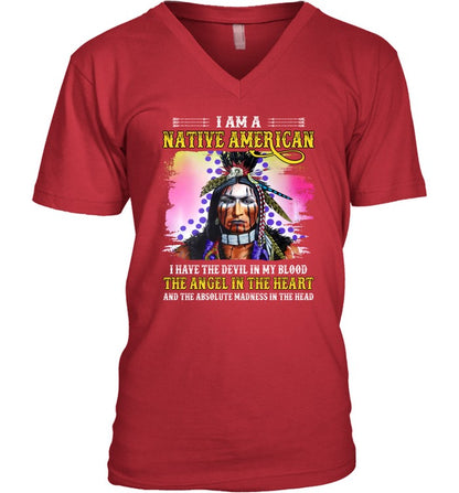 I AM A NATIVE AMERICAN I HAVE THE DEVIL IN MY BLOOD THE ANGEL IN THE HEART AND THE ABSOLUTE MADNESS IN THE HEAD
