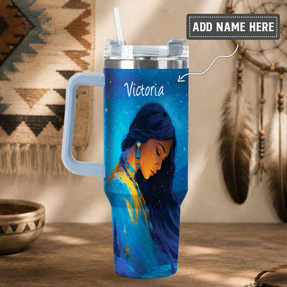 Turquoise Woman Grace Personalized Tumbler
