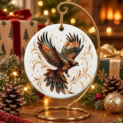 Majestic Eagle Ceramic Ornament