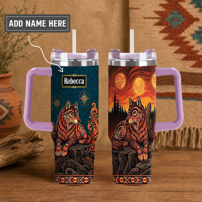 Mystic Wolf Legacy Personalized Tumbler