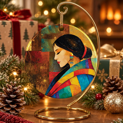 Heritage Woman Spirit Ceramic Ornament