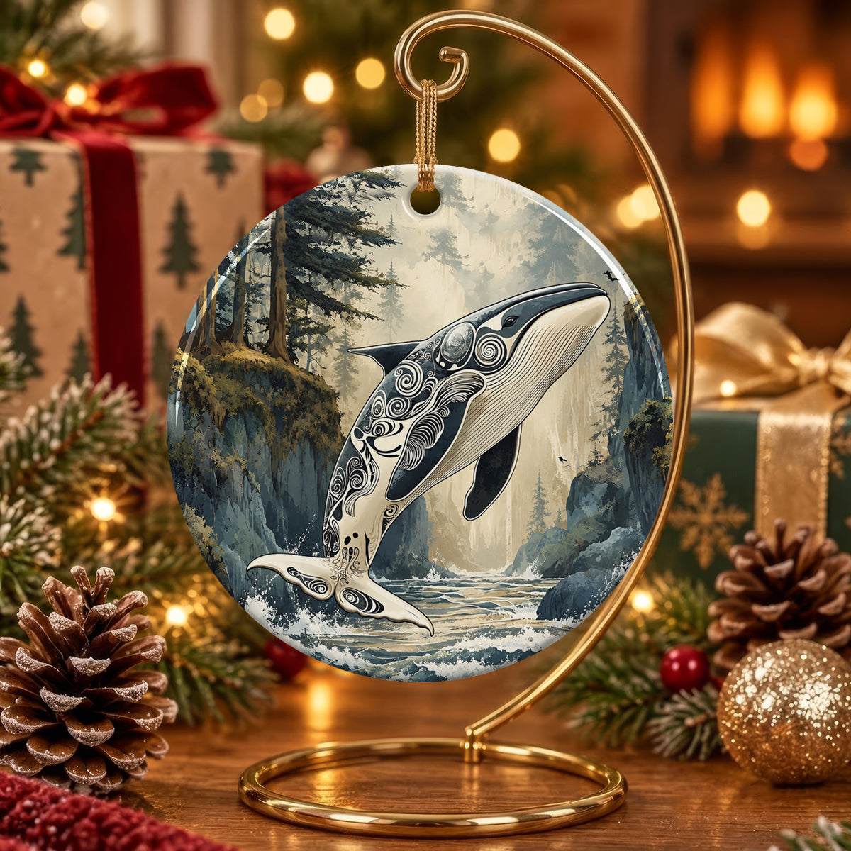 Orca Ocean Majesty Ceramic Ornament