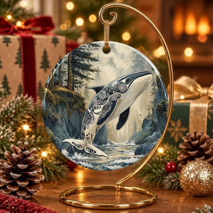 Orca Ocean Majesty Ceramic Ornament