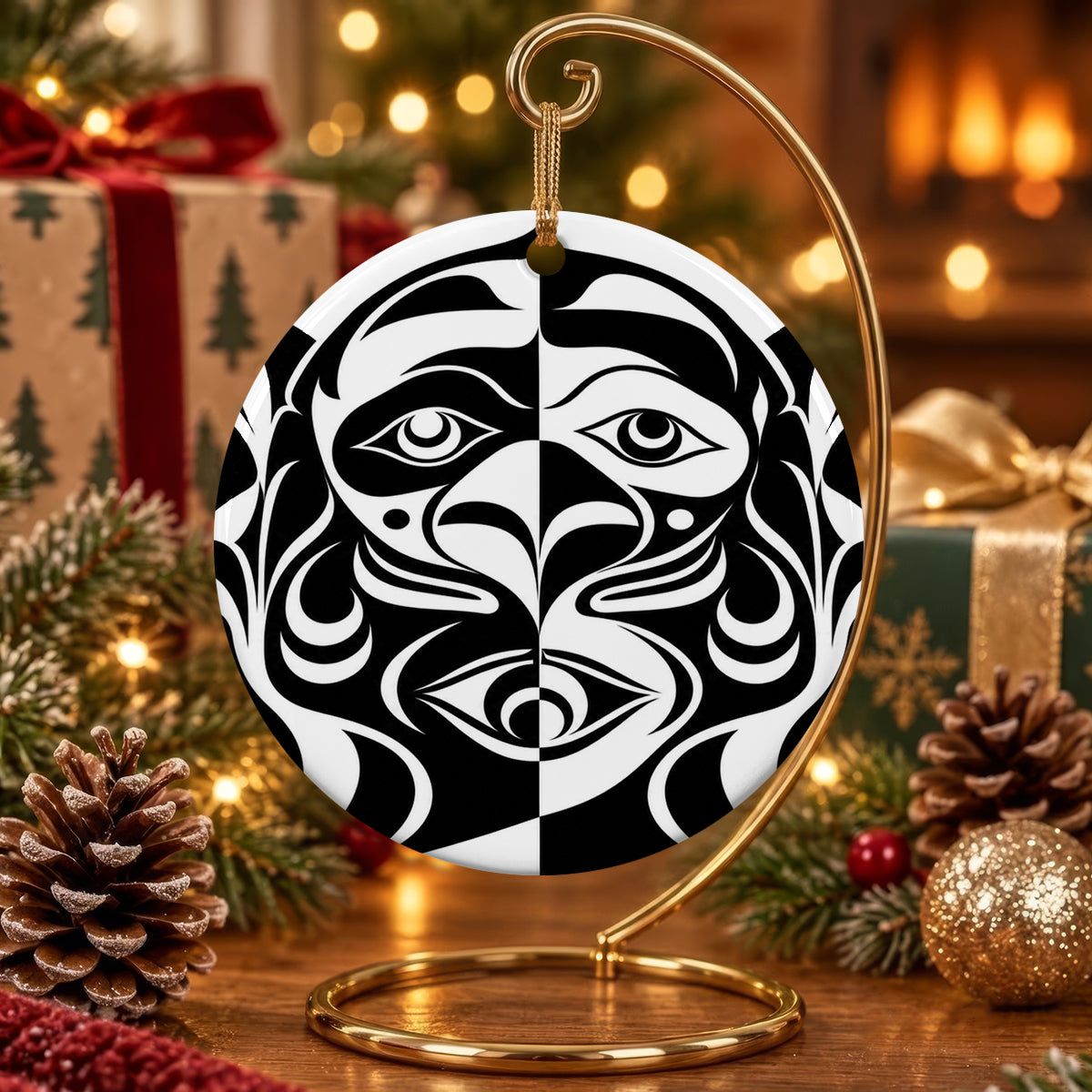 Ancient Totem Vision Ceramic Ornament