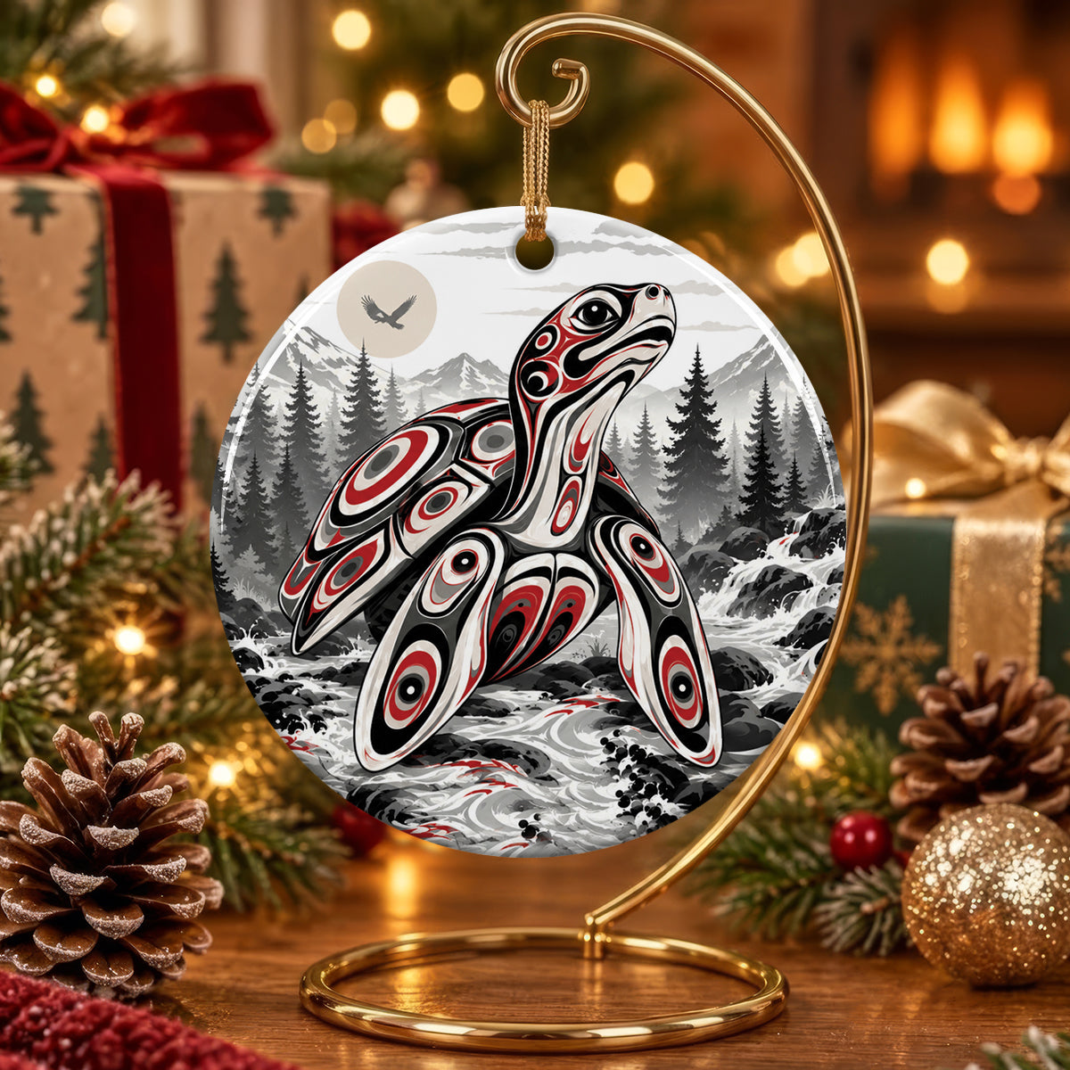 Native Guardian Spirit Ceramic Ornament
