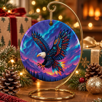 Cosmic Eagle Legacy Ceramic Ornament