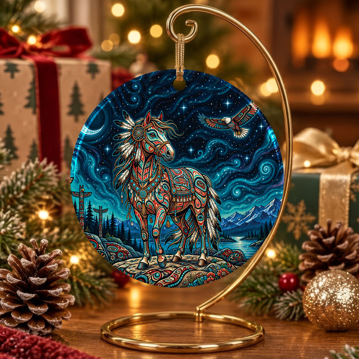 Moonlit Horse Legacy Ceramic Ornament
