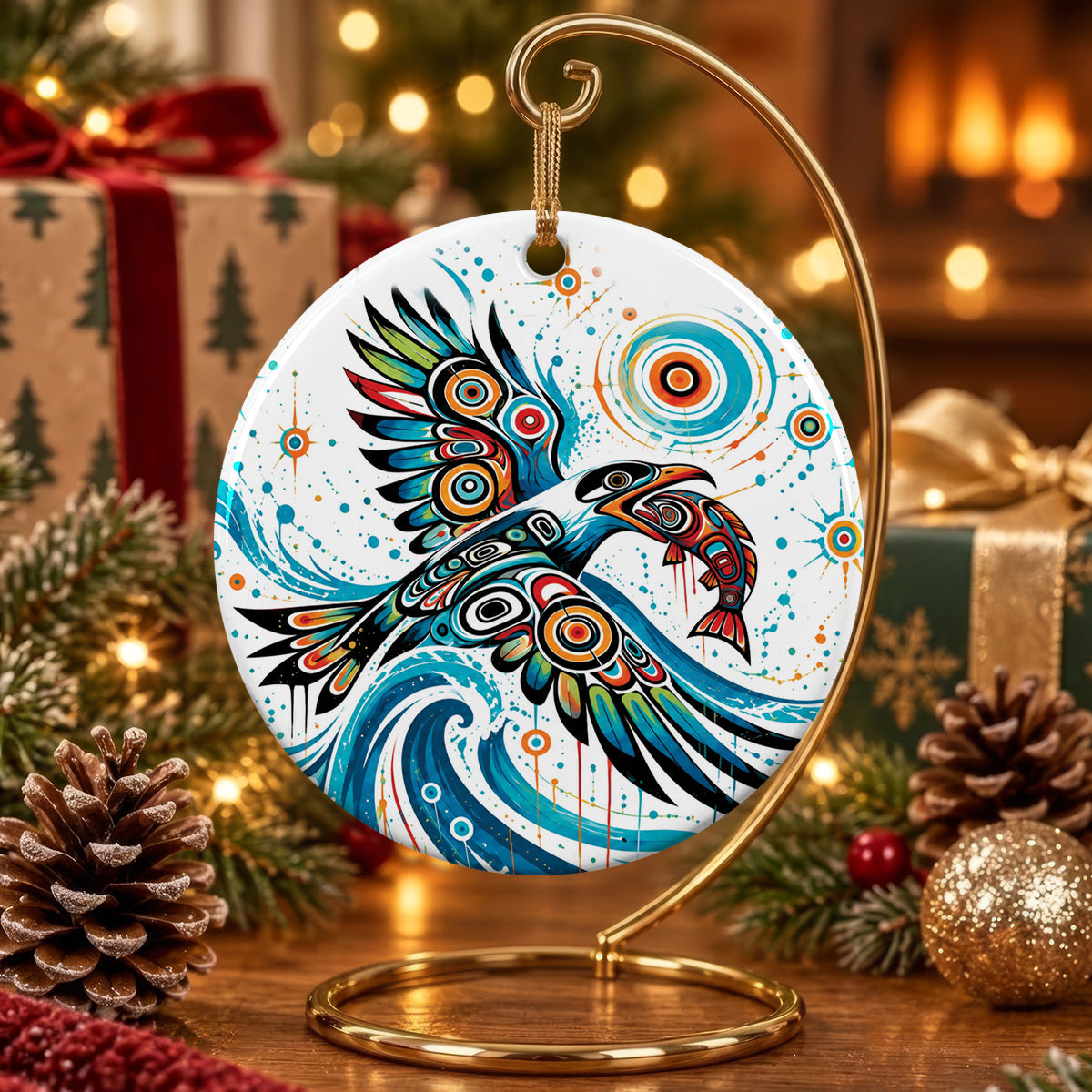 Bald Eagle Ceramic Ornament