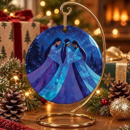 Sisters of the Moon Spirit Ceramic Ornament
