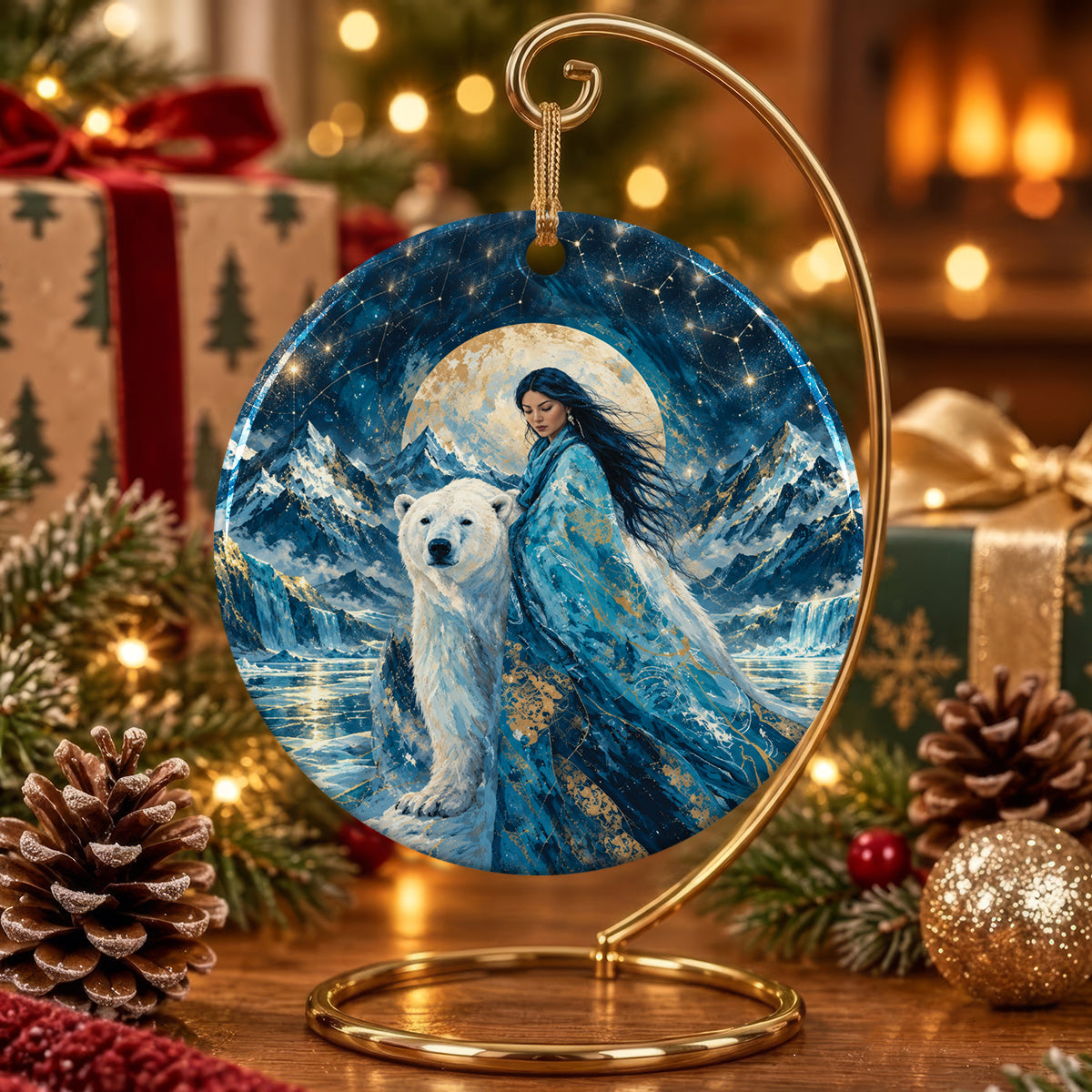 Arctic Woman Grace Ceramic Ornament