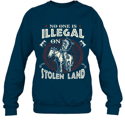 NO ONE IS ILLEGAL ON ITOLEN LAND