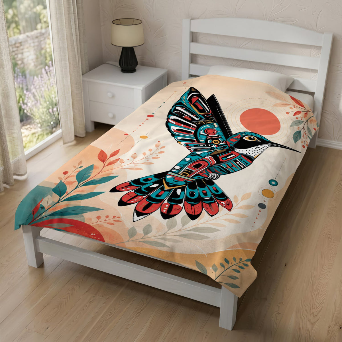 Hummingbird Solar Awakening Personalized Premium Blanket
