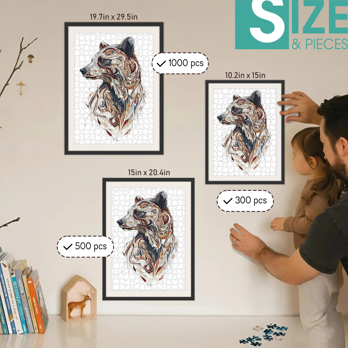 Bear – Wooden Jigsaw Puzzle - CT52789 (300 / 500 / 1000 Pieces)