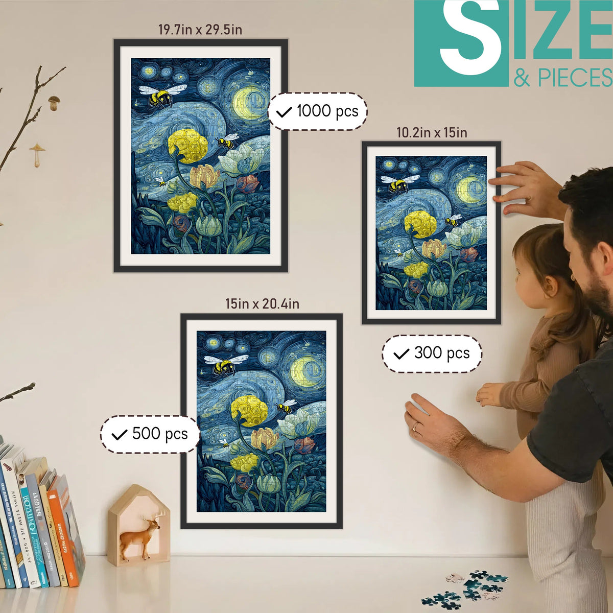 Bee - The Little Workers of the Golden Field – Wooden Jigsaw Puzzle - CT52789 (300 / 500 / 1000 Pieces)