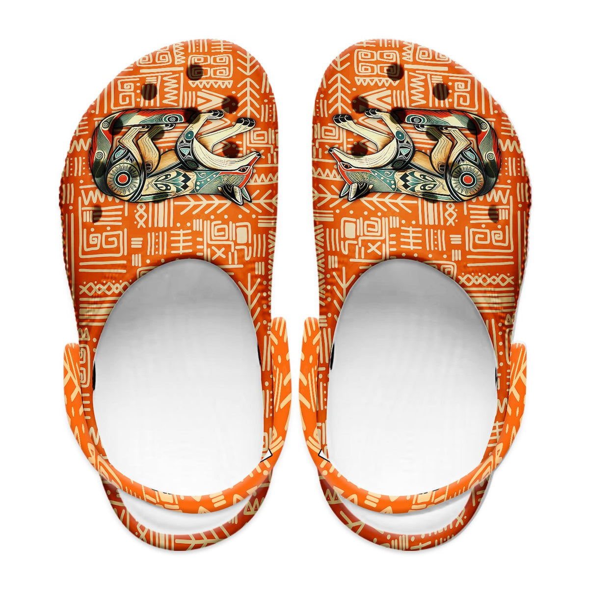Native Pattern Clog Shoes For Adult and Kid 89244 New