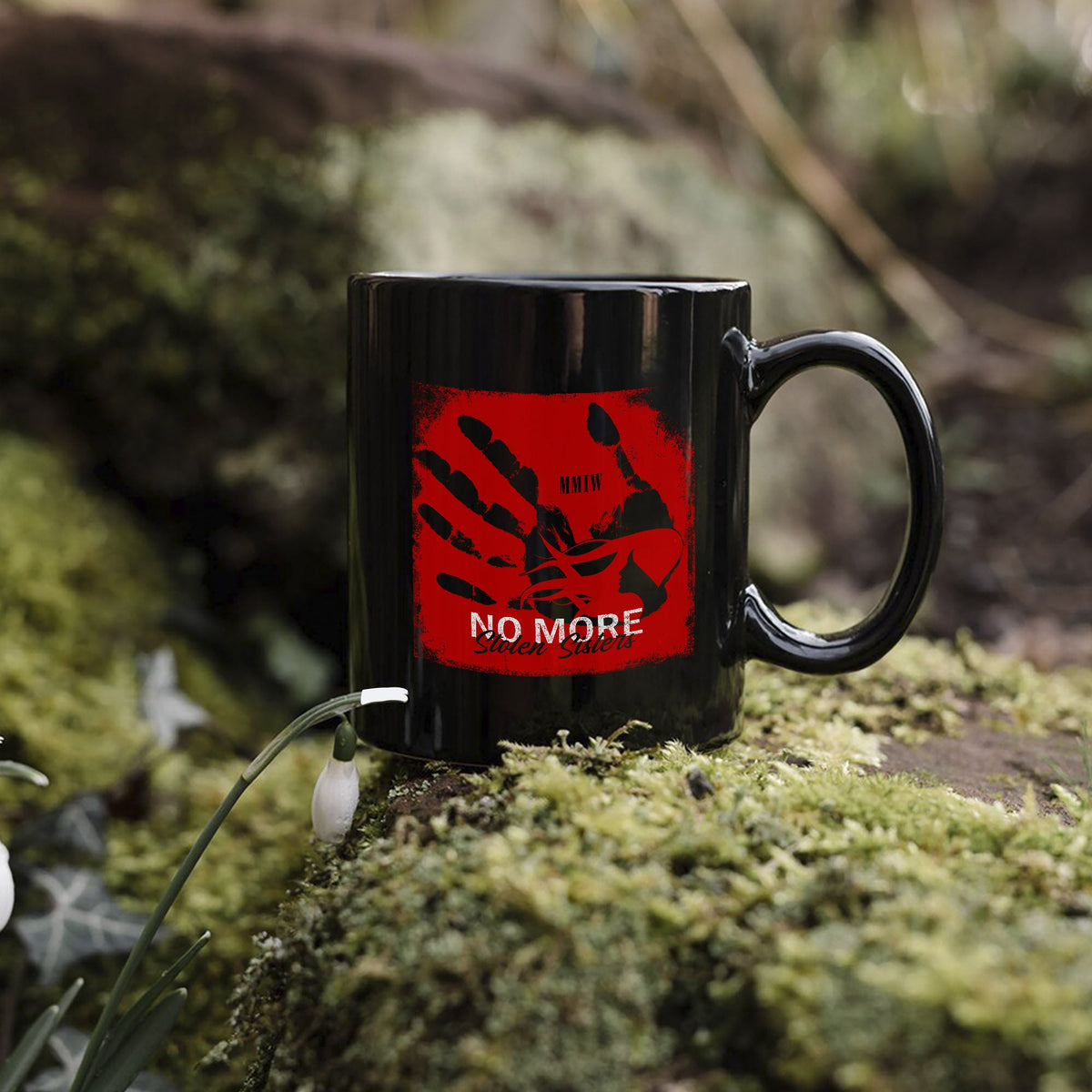 MMIW - No More Stolen Sisters Red Hand Ceramic Coffee Mug 140