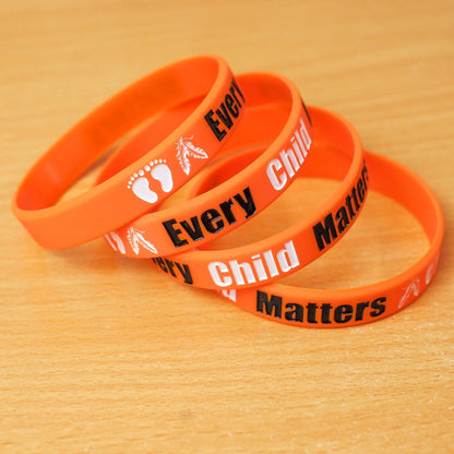 SALE OFF 50% - MMIW No More Stolen Sisters Silicone Wristband - Debossed Color V001
