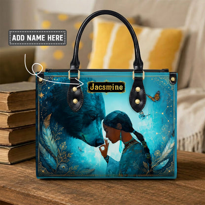 Moonlit Wild Harmony Personalized Leather Bag - Q1579