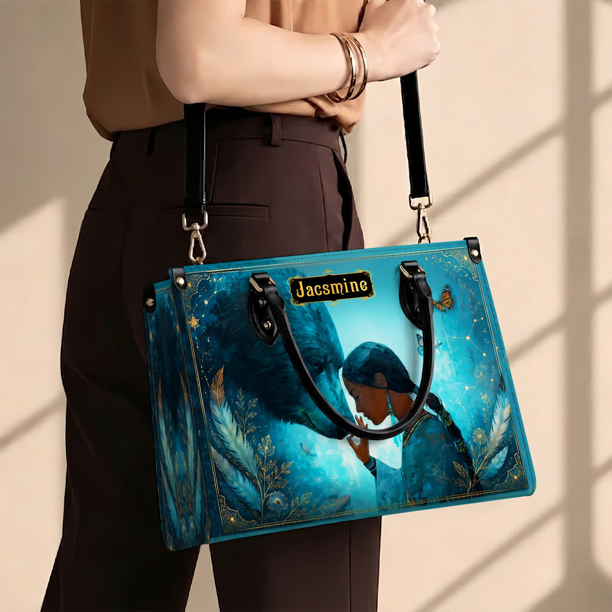 Moonlit Wild Harmony Personalized Leather Bag