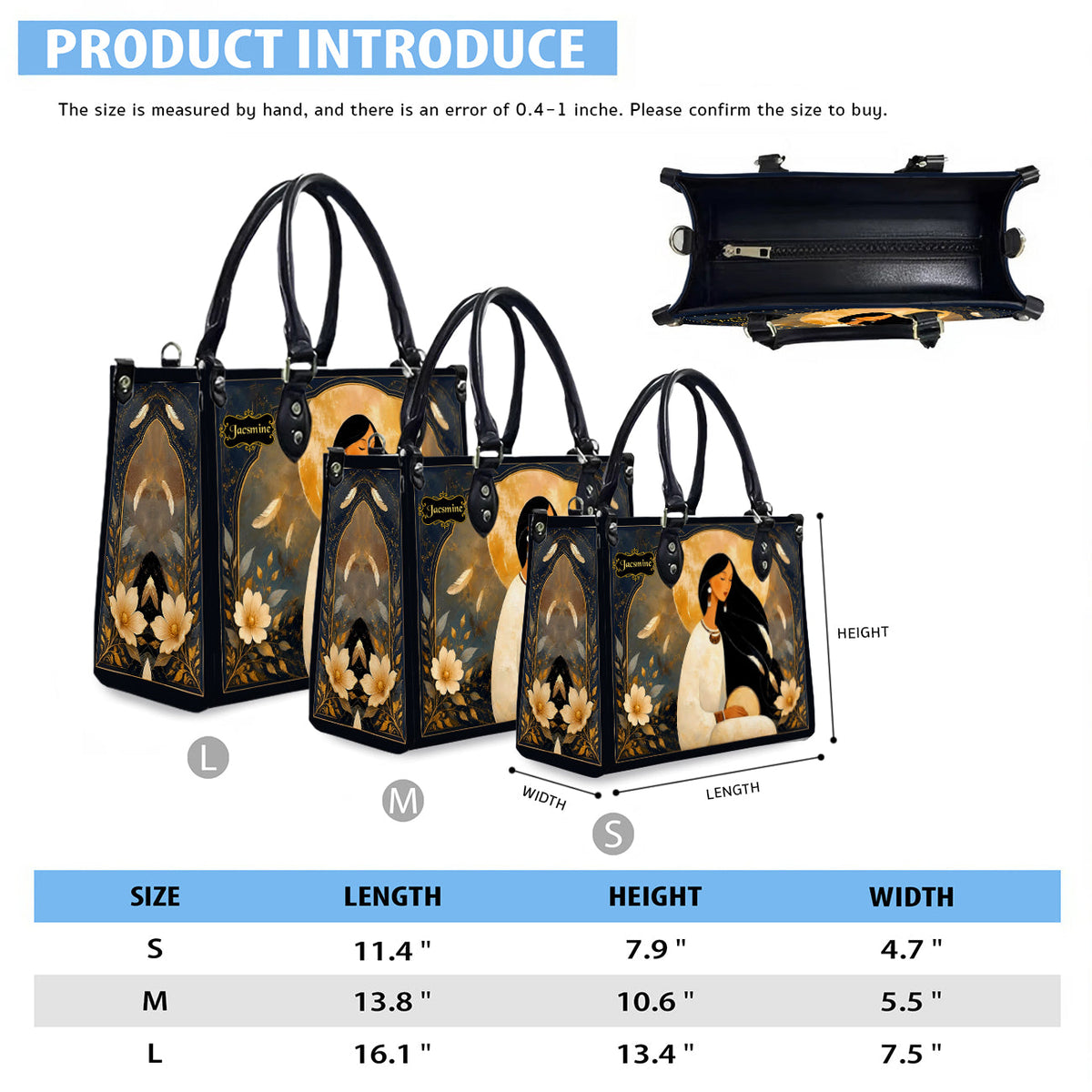 Lunar Woman Grace Personalized Leather Bag