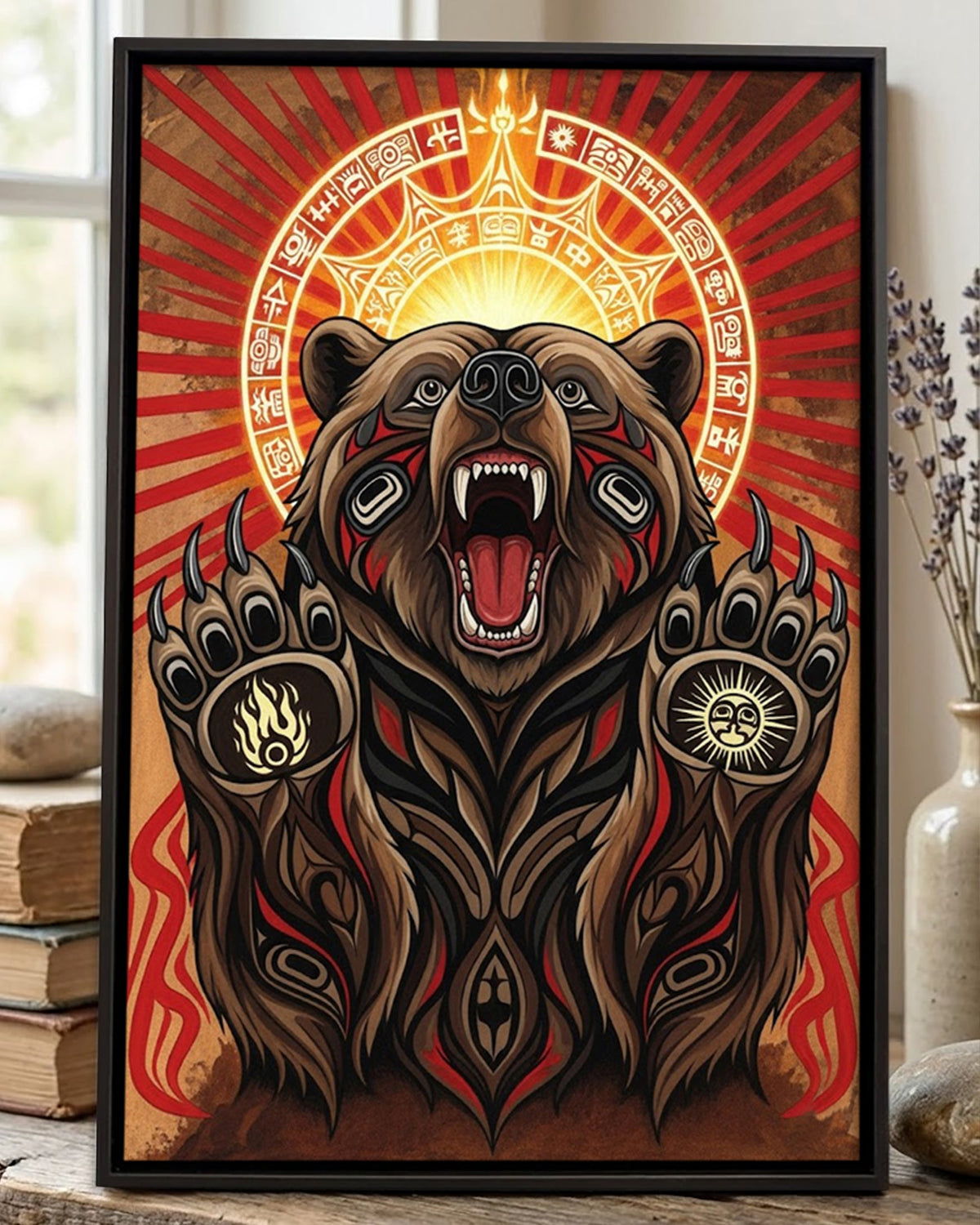 Native Bear Art Poster - Canvas