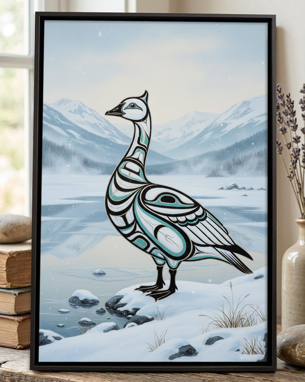 Native Goose Art Poster - Canvas