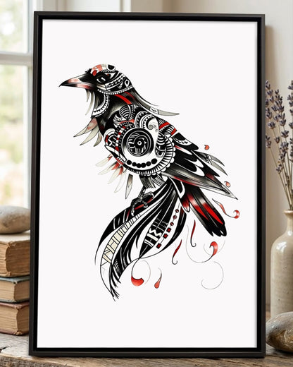 Native Bird Art Poster - Canvas