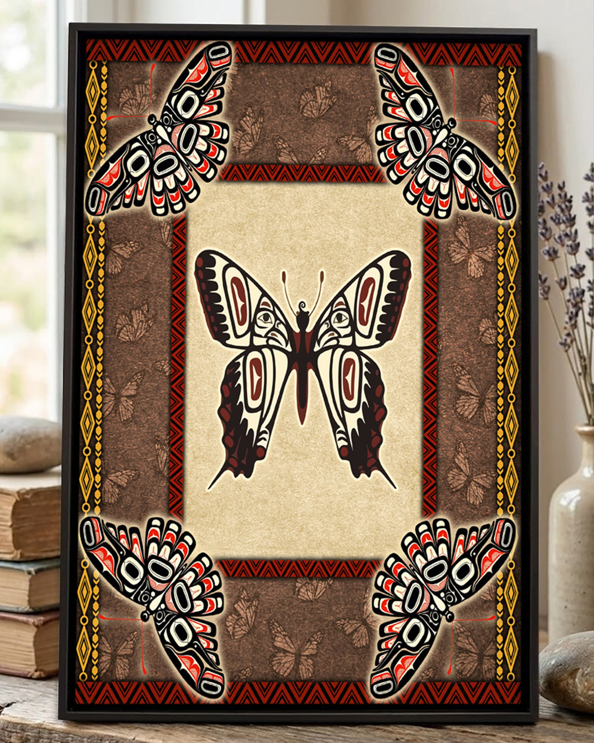 Native Butterfly Art Poster - Canvas