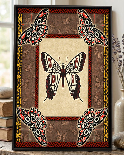Native Butterfly Art Poster - Canvas
