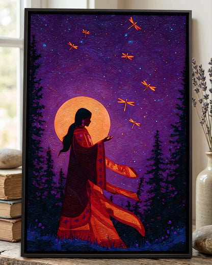Whispers of the Moonlit Dance Poster - Canvas