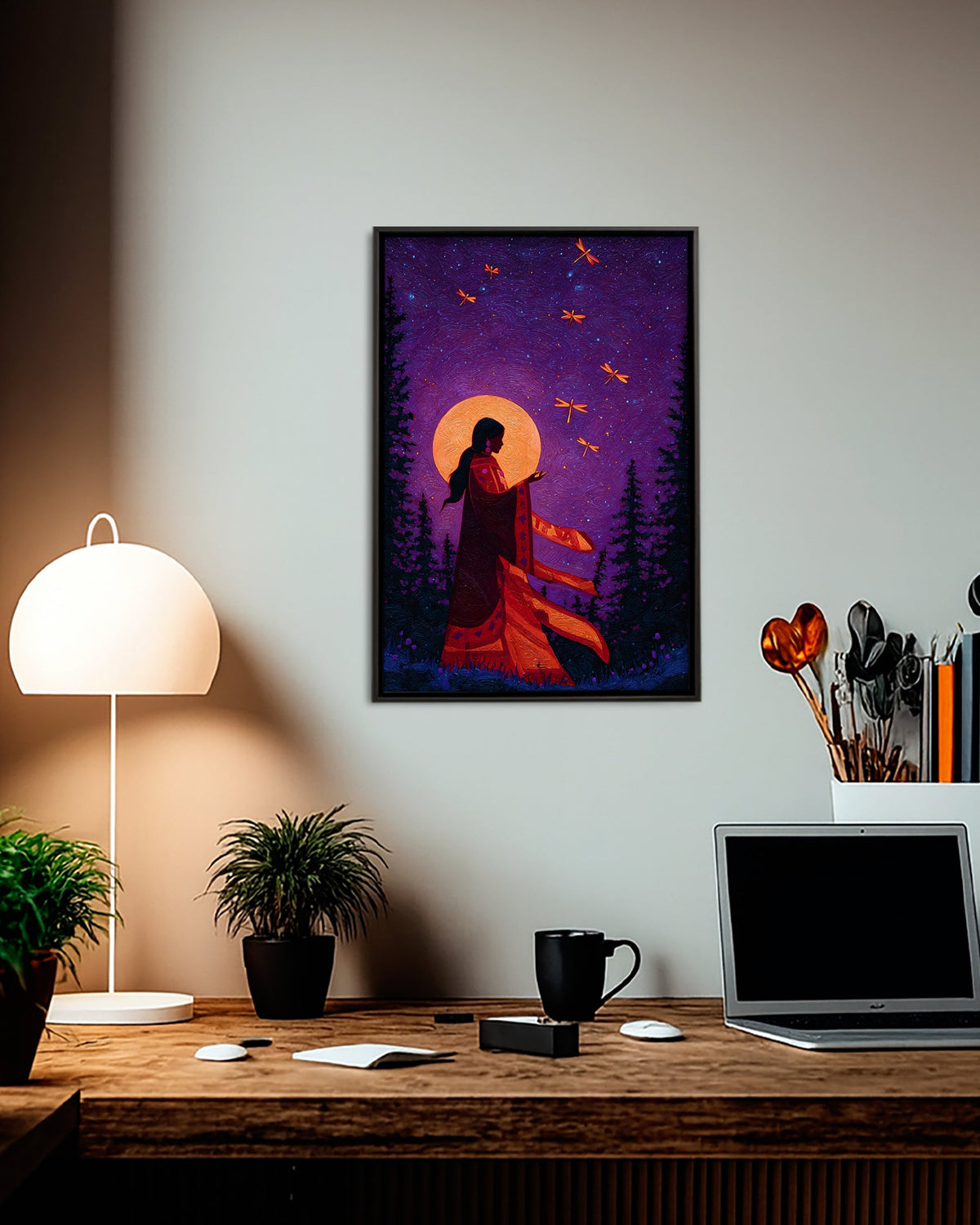 Whispers of the Moonlit Dance Poster - Canvas