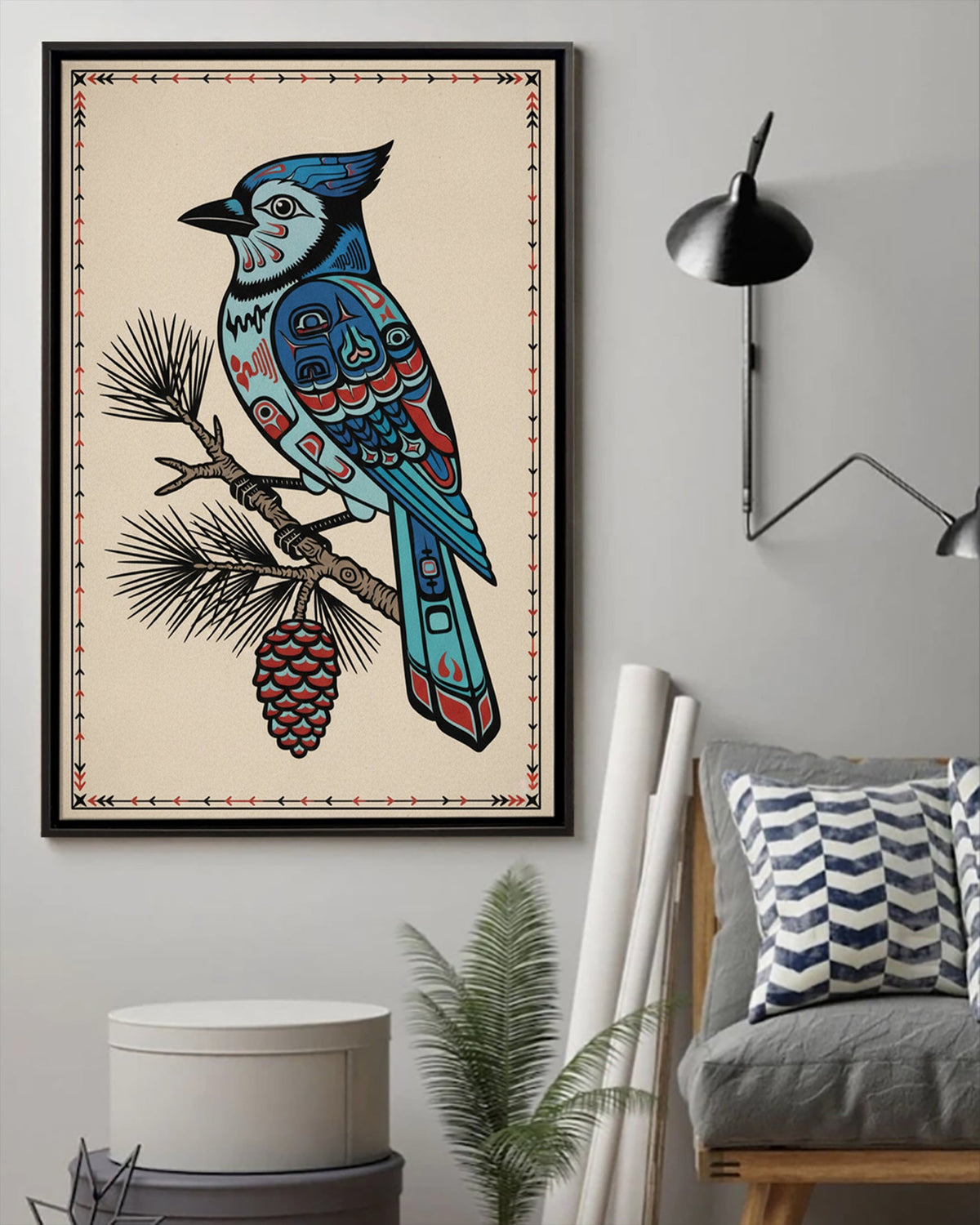 Native Bird Art Poster - Canvas