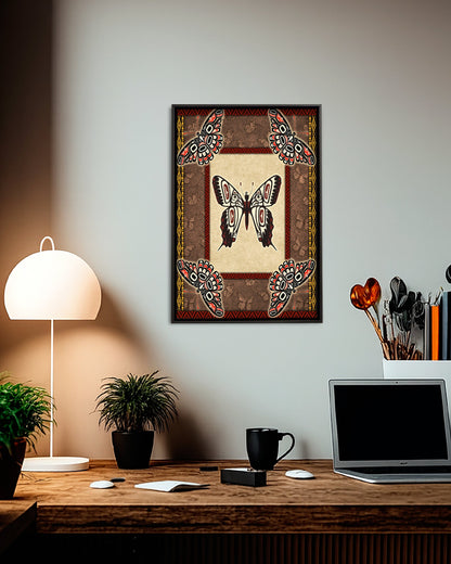Native Butterfly Art Poster - Canvas