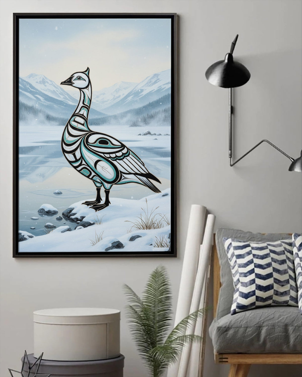 Native Goose Art Poster - Canvas