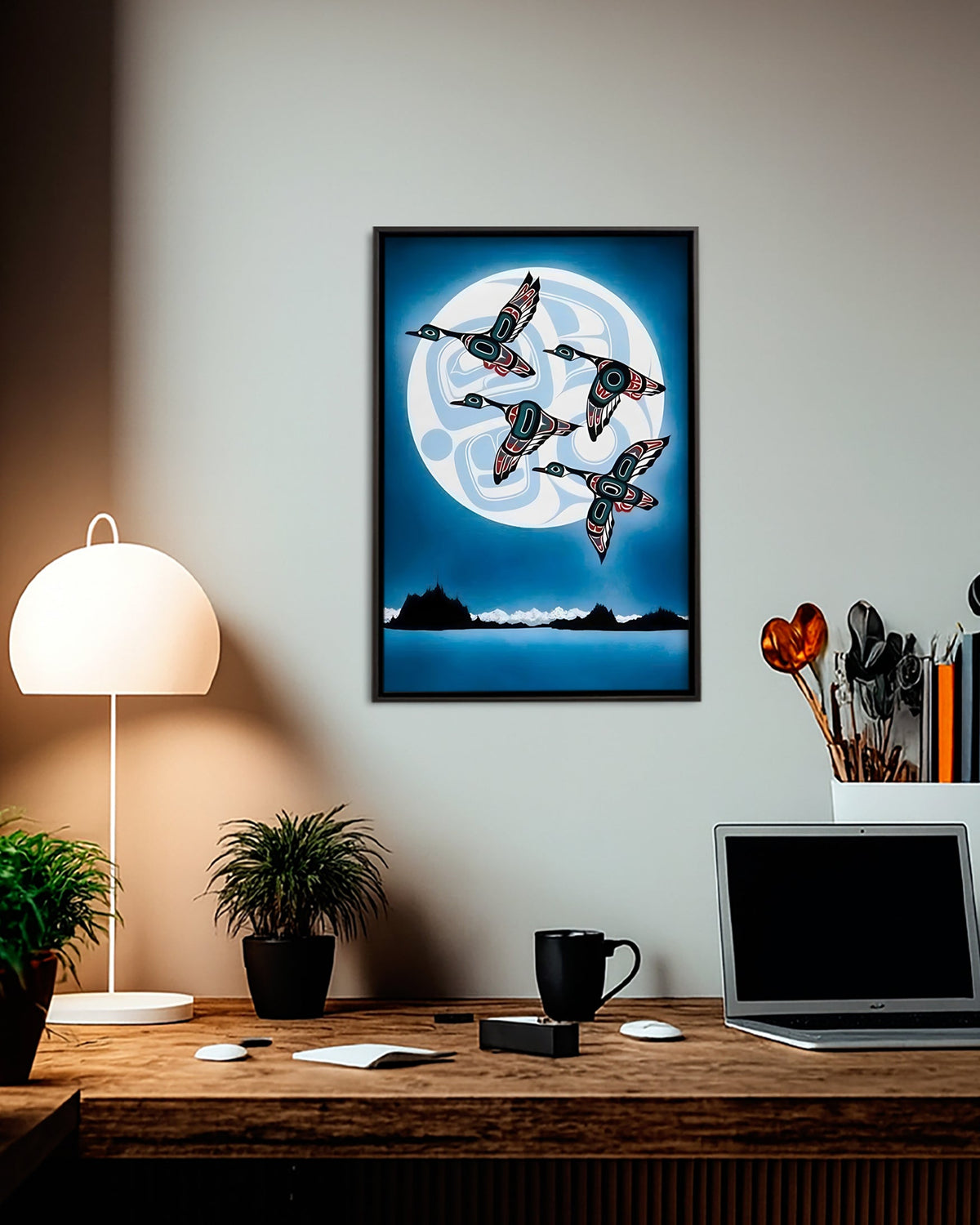 Native Goose Art Poster - Canvas