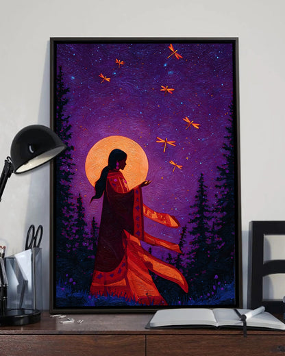 Whispers of the Moonlit Dance Poster - Canvas