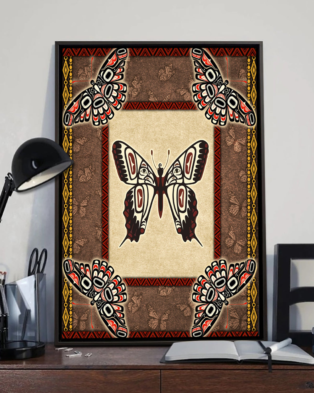 Native Butterfly Art Poster - Canvas