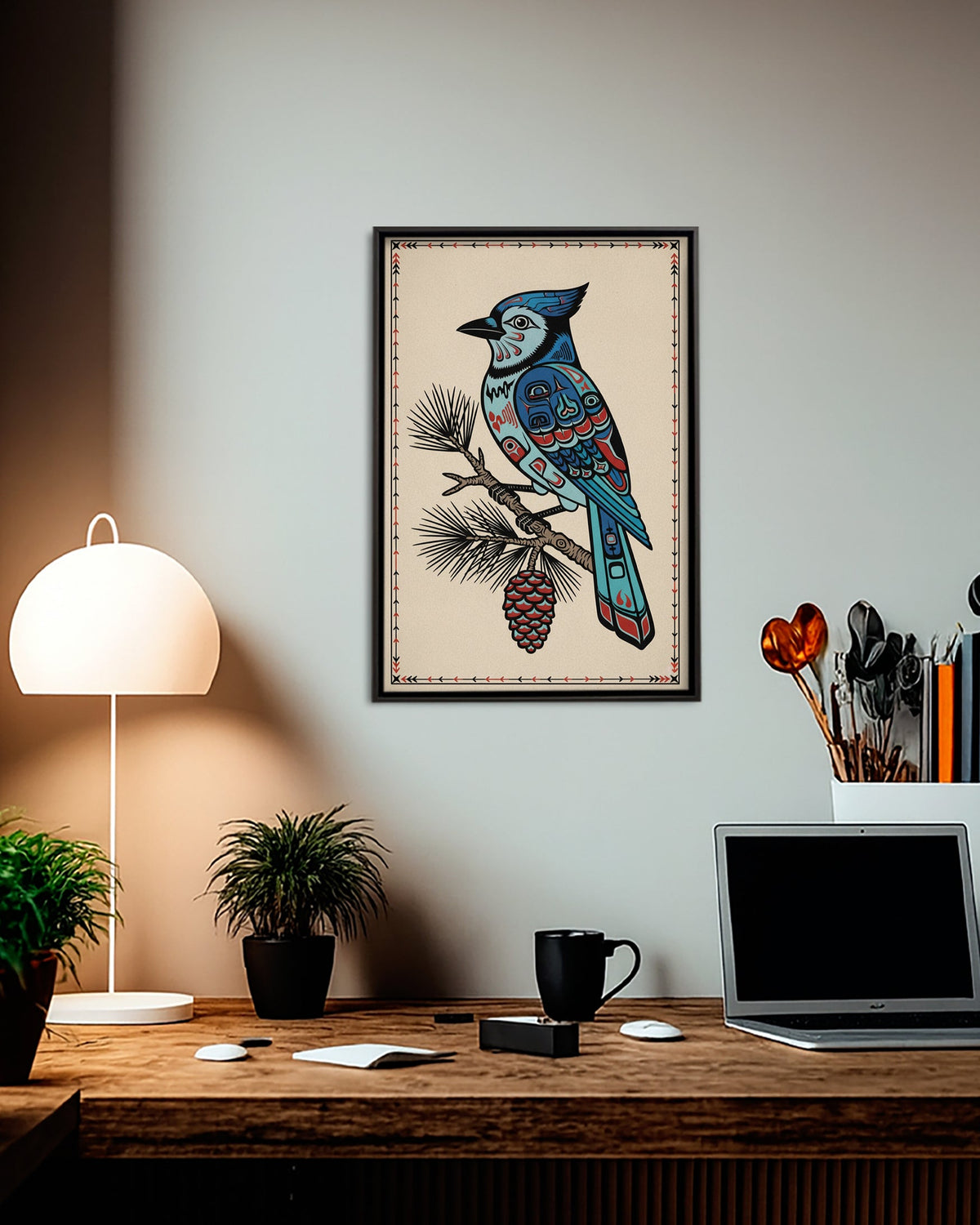 Native Bird Art Poster - Canvas