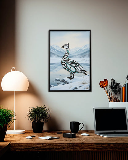 Native Goose Art Poster - Canvas