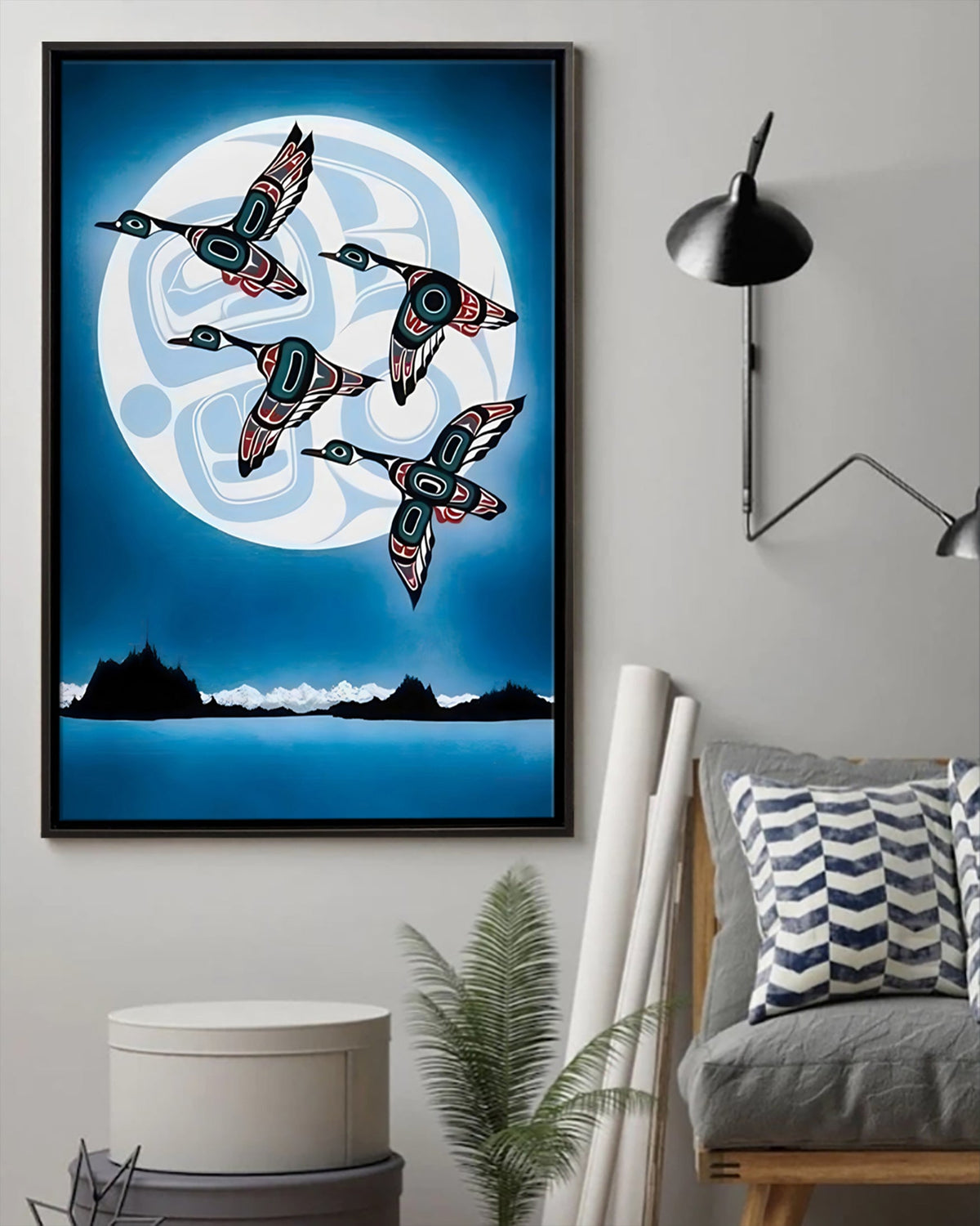 Native Goose Art Poster - Canvas
