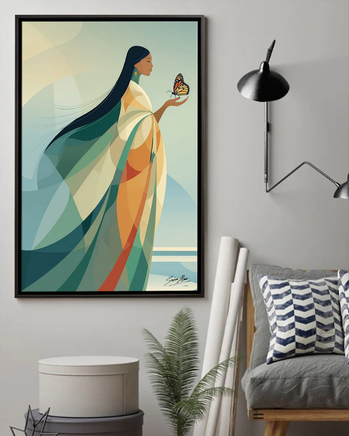 Whisper to the Butterfly Poster - Canvas