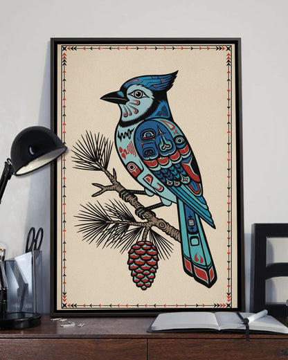 Native Bird Art Poster - Canvas