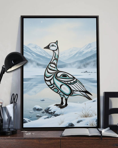 Native Goose Art Poster - Canvas