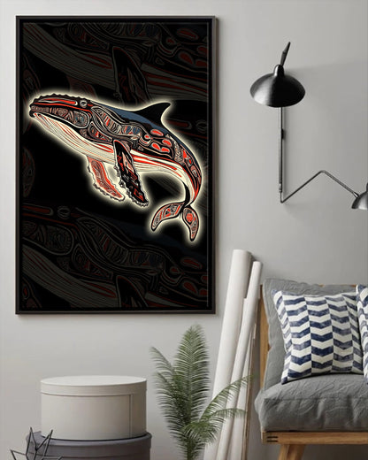 Native Orca Art Poster - Canvas