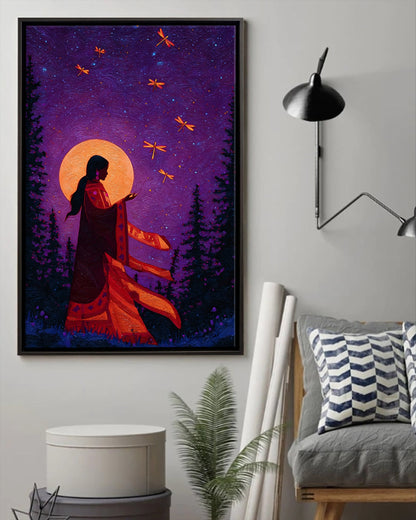 Whispers of the Moonlit Dance Poster - Canvas